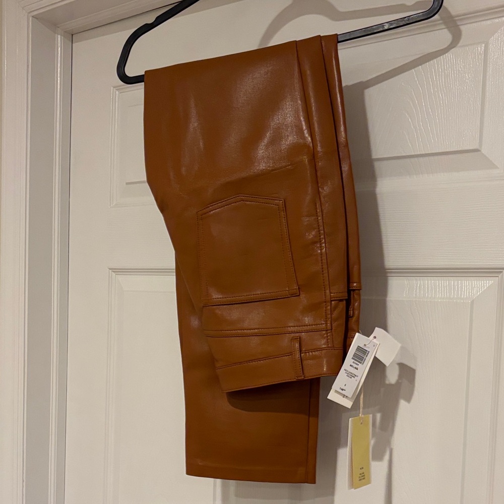 Aritzia Melina Brown Leather Pants